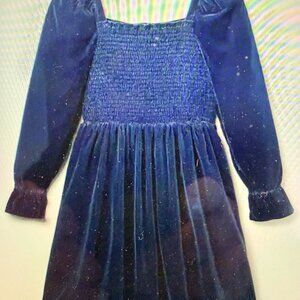 JANIE AND JACK VELVET SMOCKED DRESS